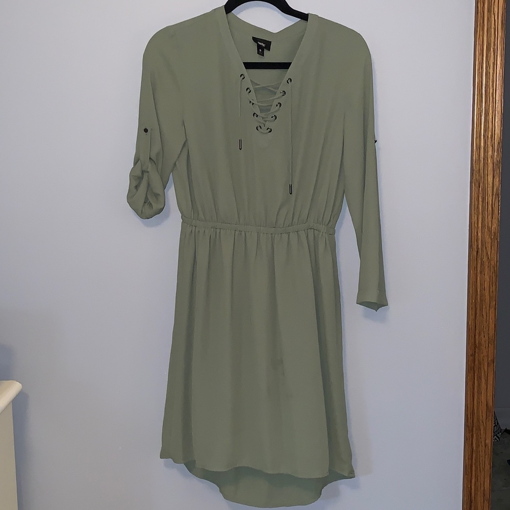 Green Drawstring dress